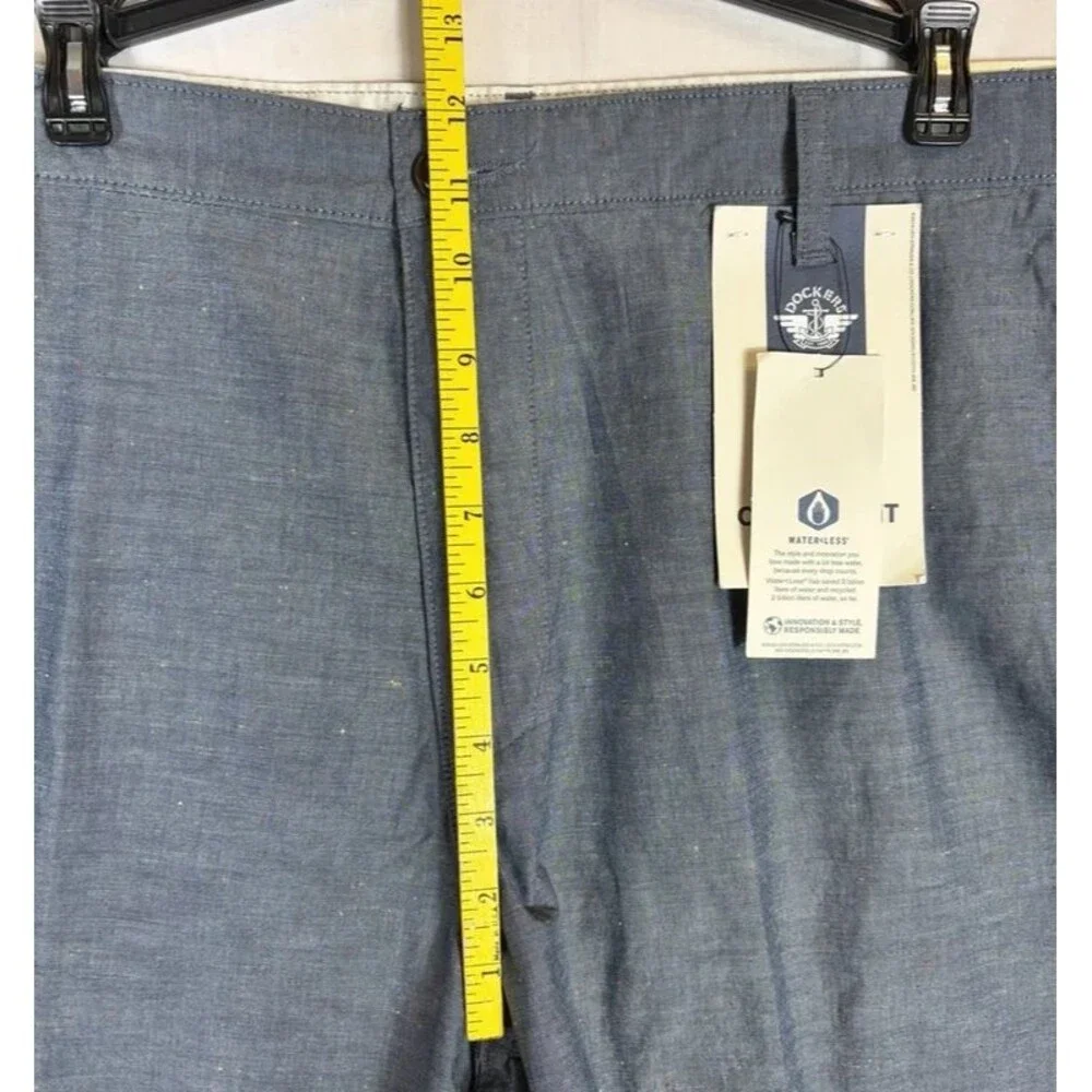 Dockers Perfect Shorts Classic Fit Cotton Twill Blue Gray Men’s 38 NWT